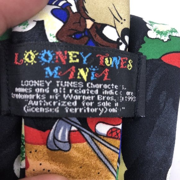 Looney Tunes Mania Neck Tie 90s 1994 Golf Toons Golf Tie. - Picture 4 of 5